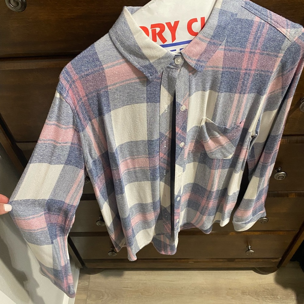 Rails Plaid Button Up In Small. Blue And Pink. - image 1